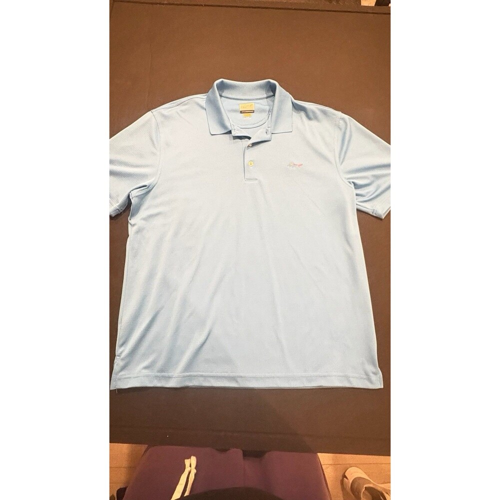 GREG NORMAN Play Dry Mens Golf Polo Teal Sz Large